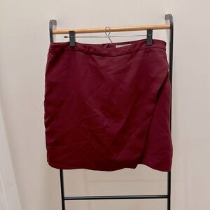 Banana Republic Maroon Wrap Mini Skirt